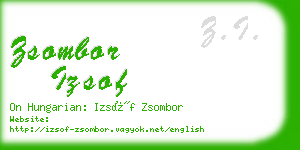 zsombor izsof business card